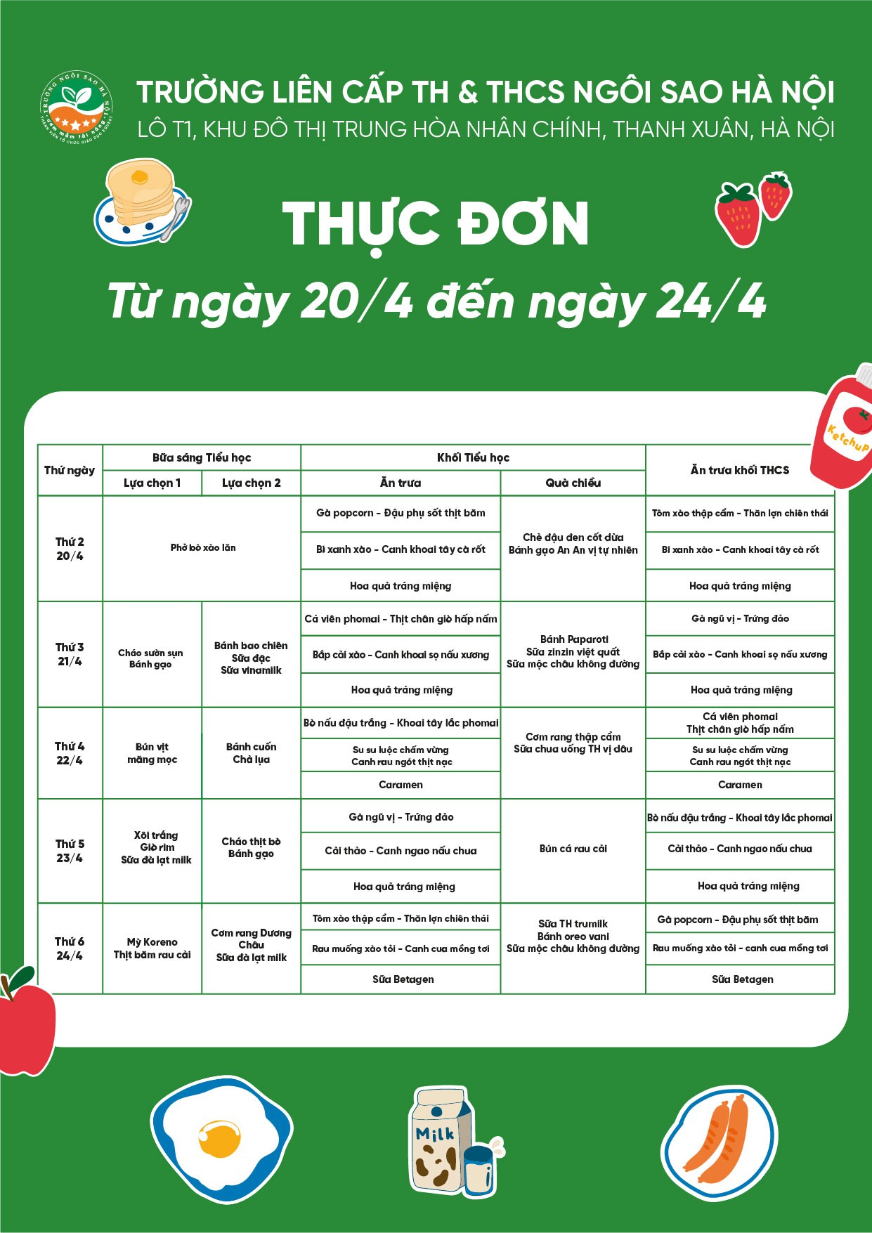 THỰC ĐƠN 20-4-01