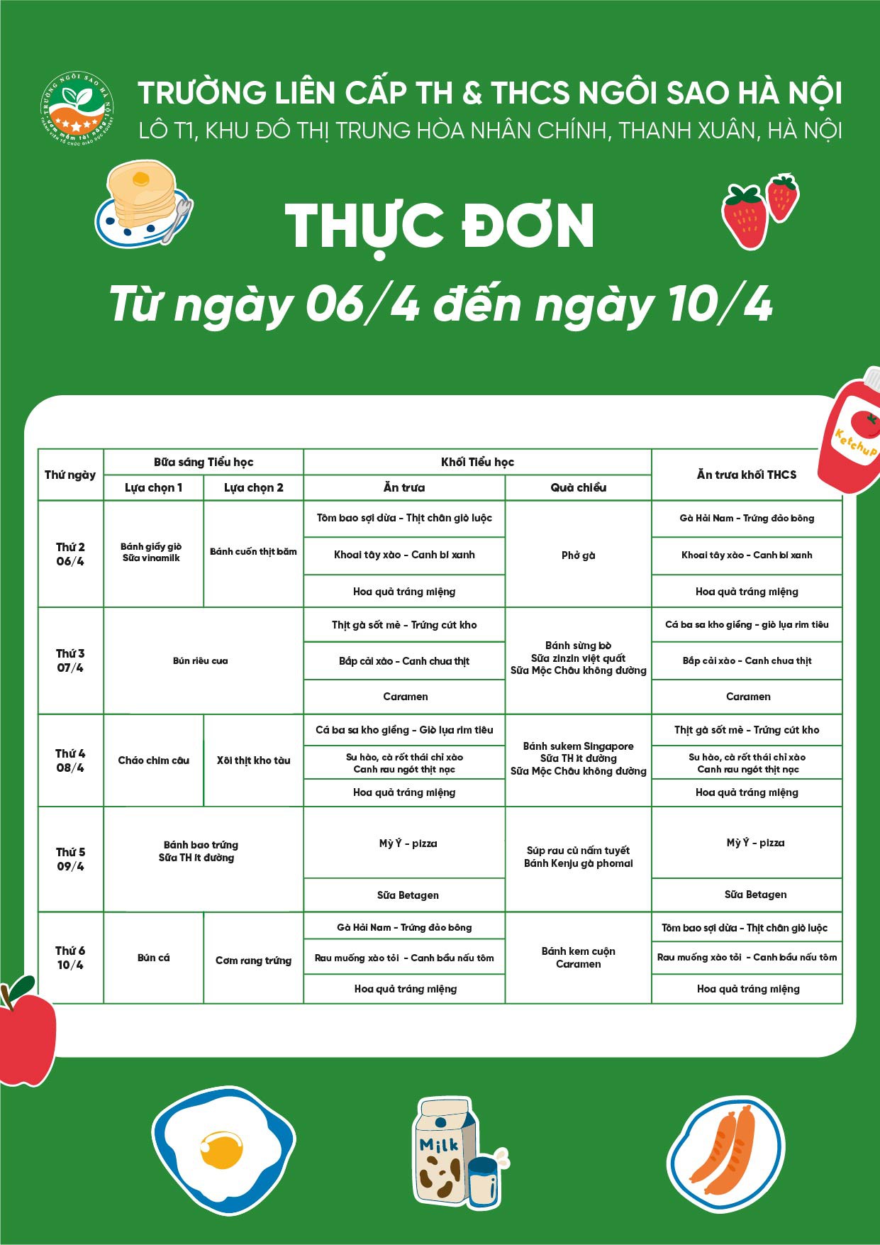 THỰC ĐƠN 6-4 - 10-4-01